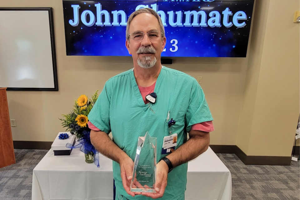 John Shumate, RN, 2024 Nursing Excellence awardee