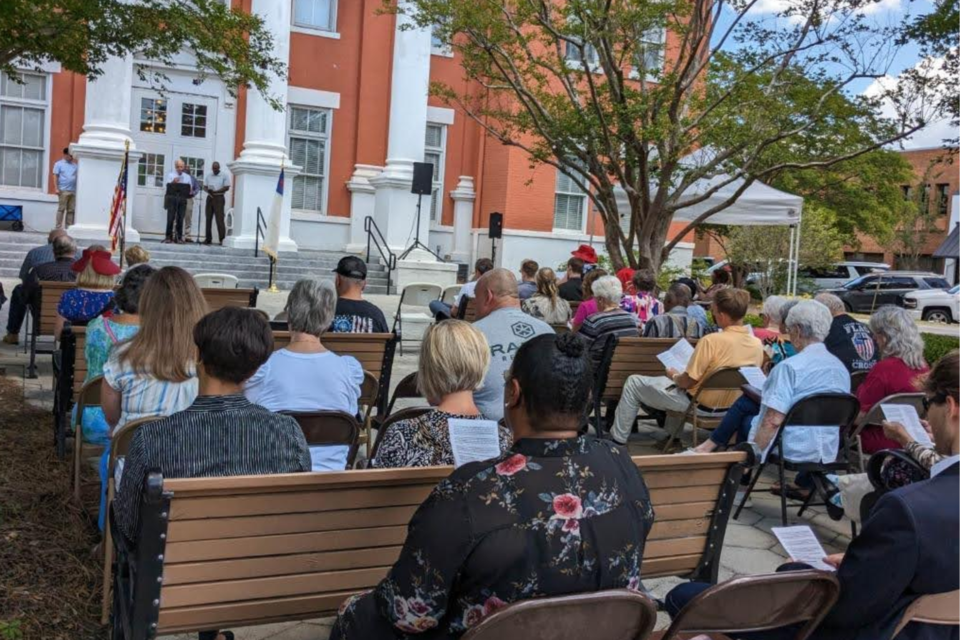 Noon National Day of Prayer service on the Bulloch County Courthouse lawn