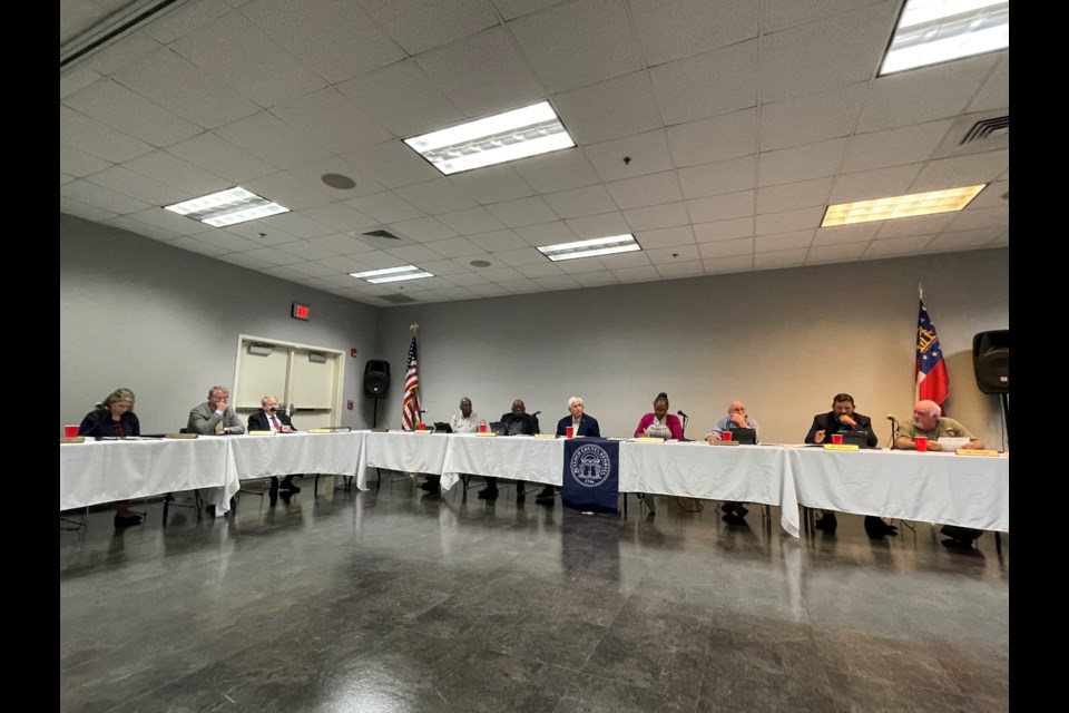 The Board of Commissioners listen to statements made by Bulloch County citizens