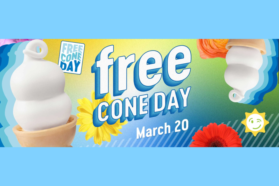 Monday is Free Cone Day at DQ Grice Connect