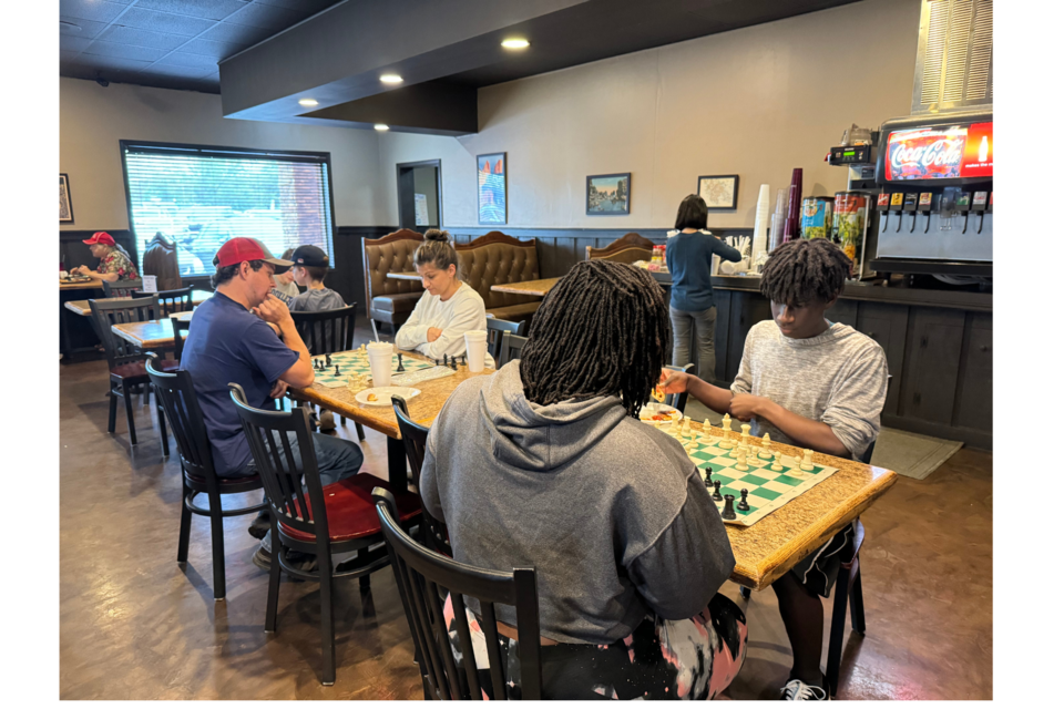 Chess & Pizza is held at Holiday Pizza every fourth Wednesday of the month. It is fun for the whole family! 