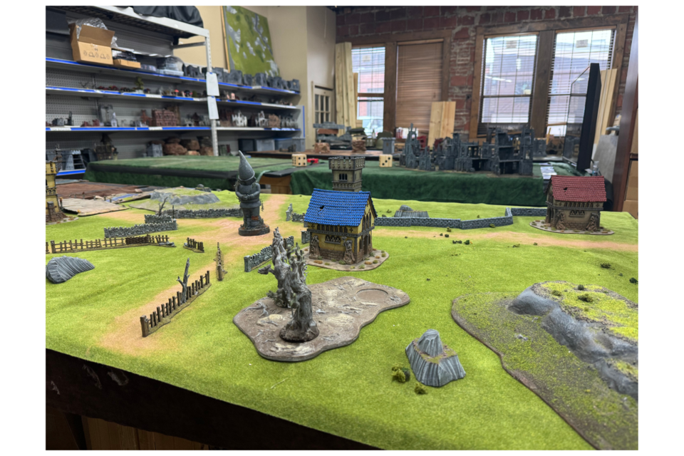 An example of the tabletop battlefields on which the Warhammer fantasy comes to life.