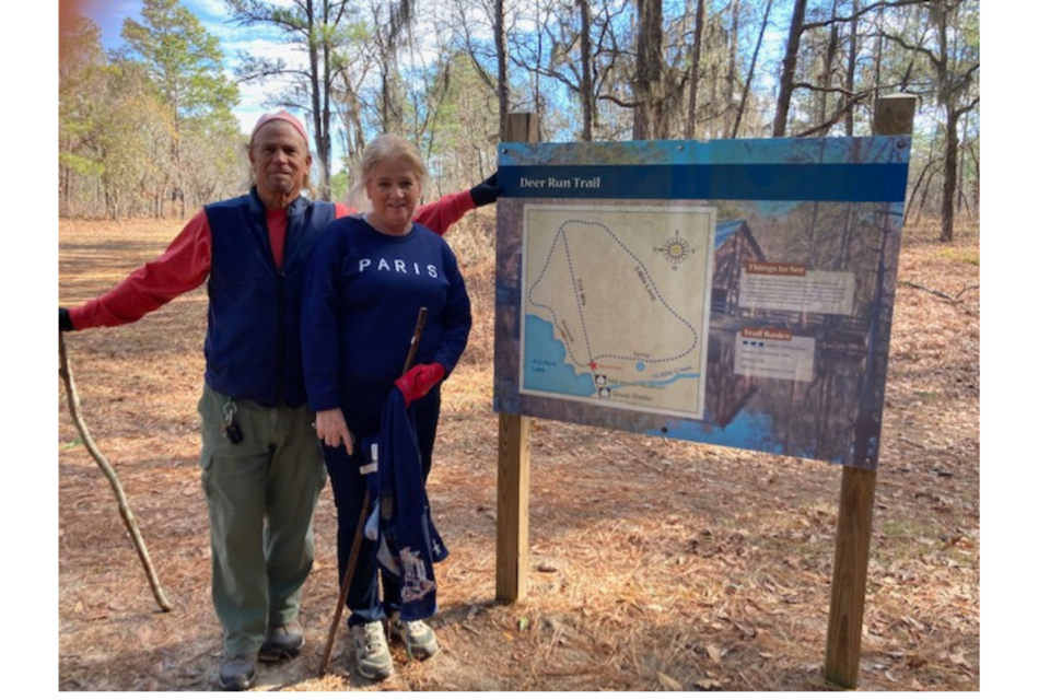 Jean Marie and Jeff Ayer on New Year's Day enjoying the hike they learned about through Grice Connect. 