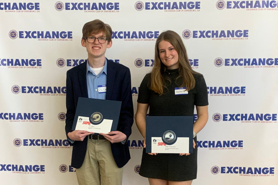 Eli Compton (left) and Emiline Wayde Baxter (right) win the 2024 Region 8's STAR Student Award