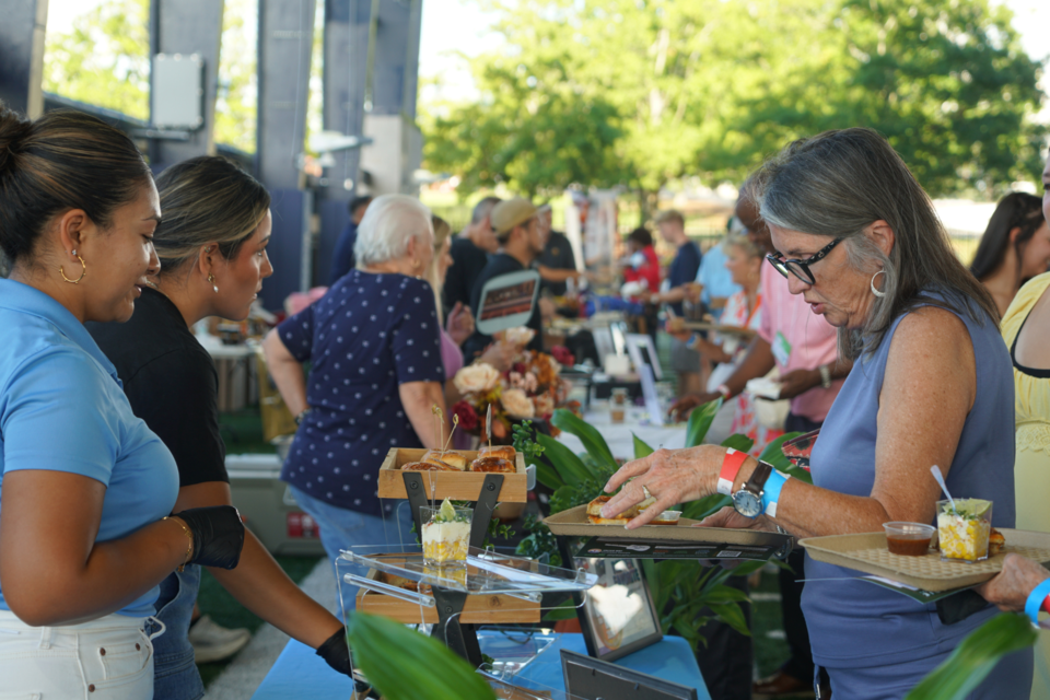 Guests stop by Azul Tex-Mex Express’s table to sample their flavorful creations, earning the restaurant a third-place finish in this year’s Master Chef Competition.