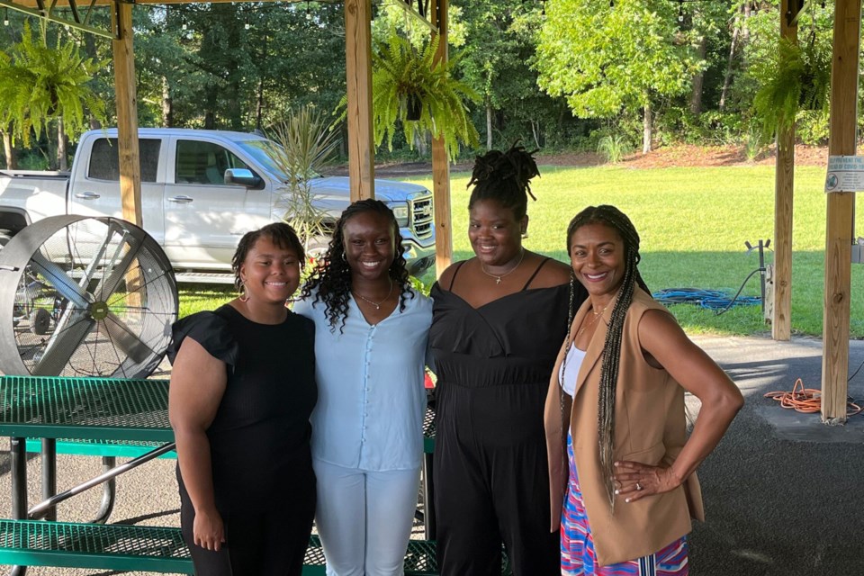 Students with Jennifer Harris of EJI