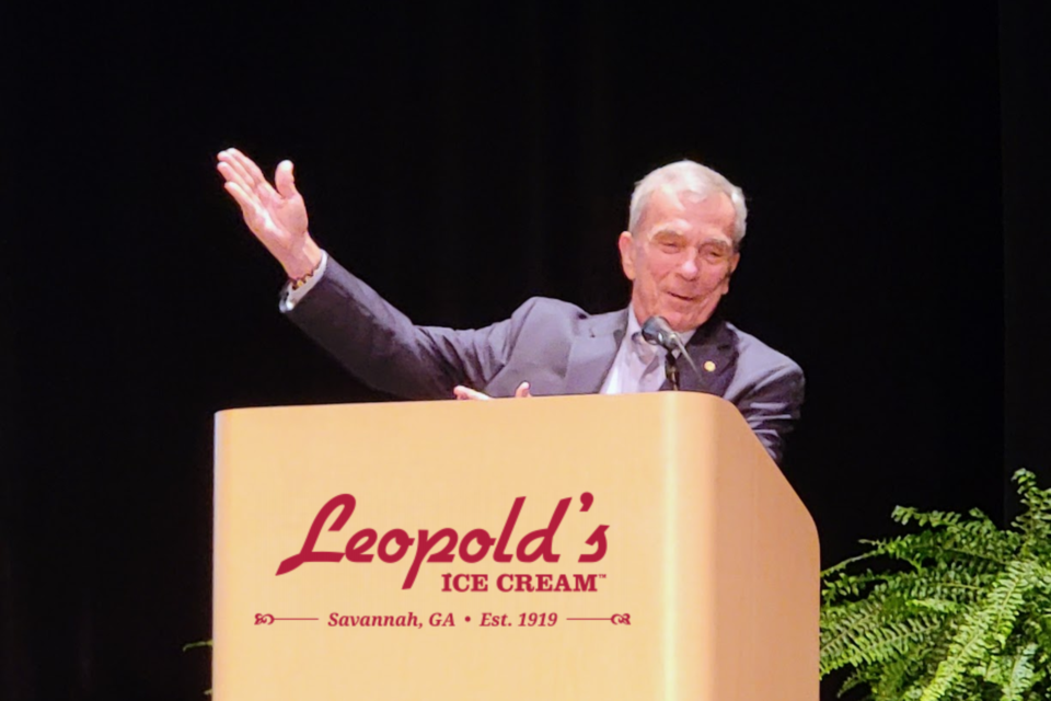 Stratton Leopold speaking at the GS Performance Arts Center