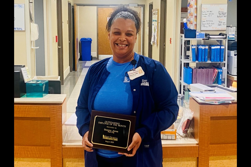 Deonna Jones is the newest EGRMC Employee of the Month.