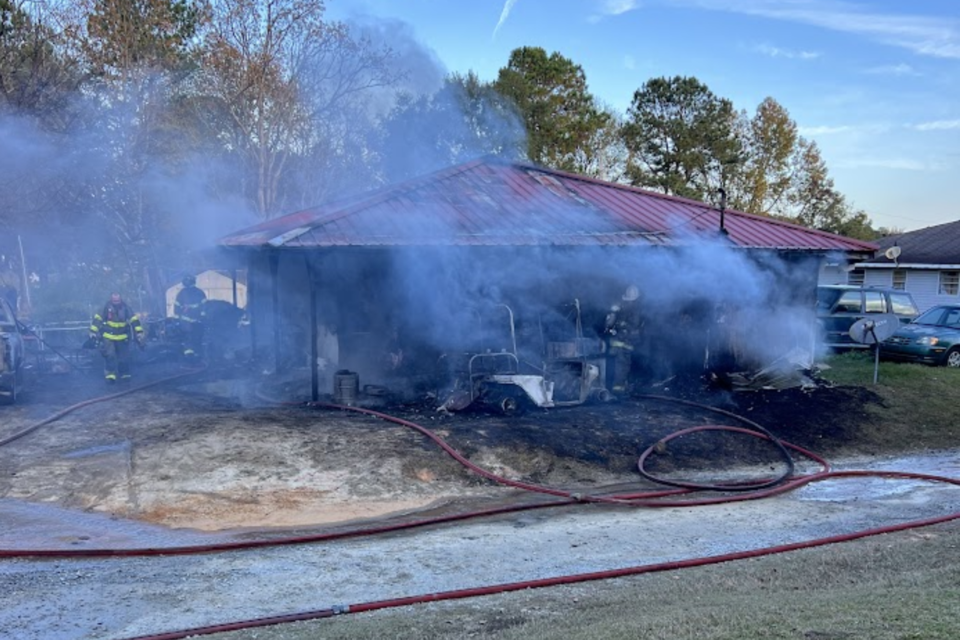 Bulloch County home on fire