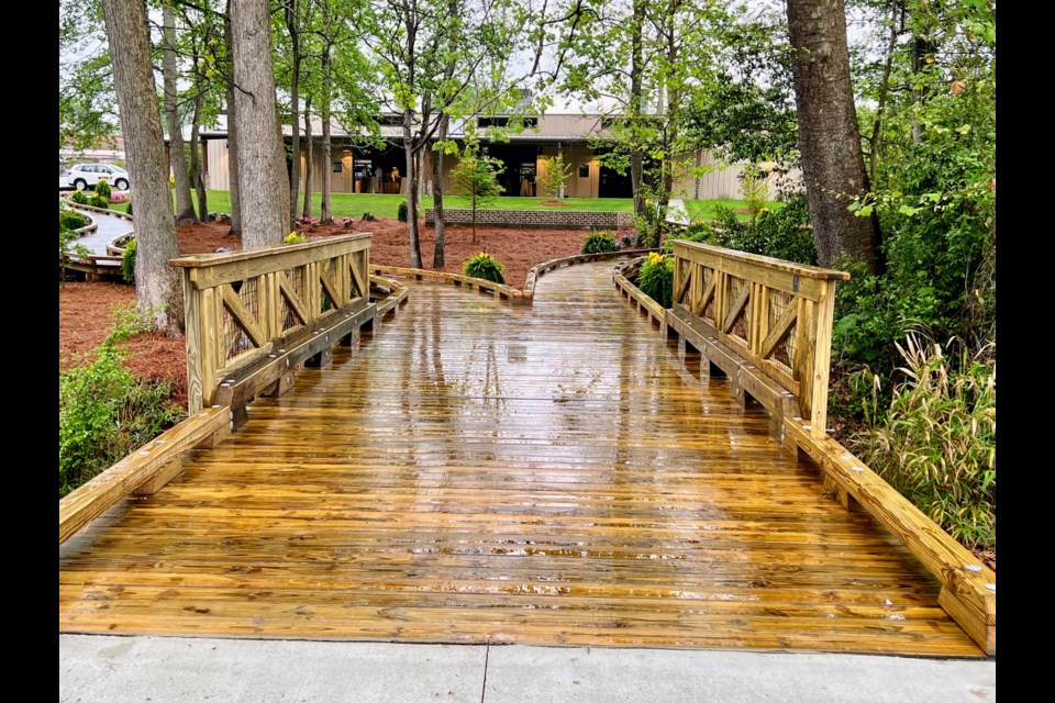 The new boardwalk and bridge which connects the Willie McTell Trail with The Market