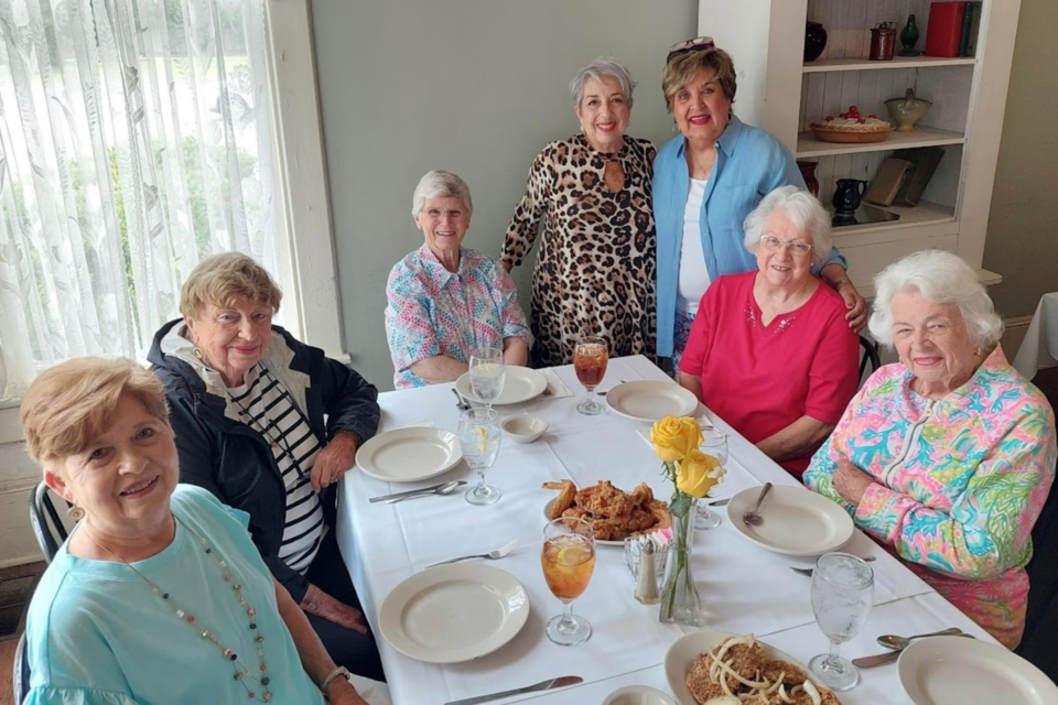 L-R: Bonnie Strange, Lynne Simmons, Ann Judy, Michele LeBlanc, Ginger Gregory, Reta Bland and Sally Daniel (2023)