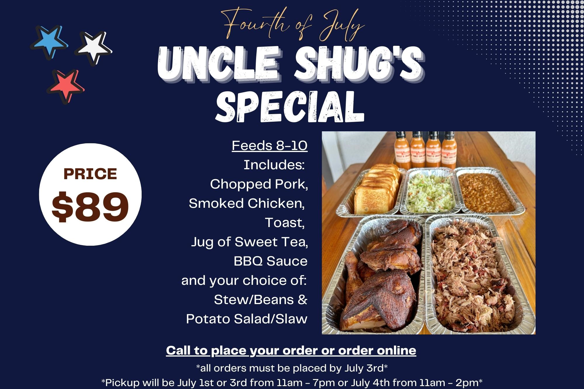 Uncles bbq sale