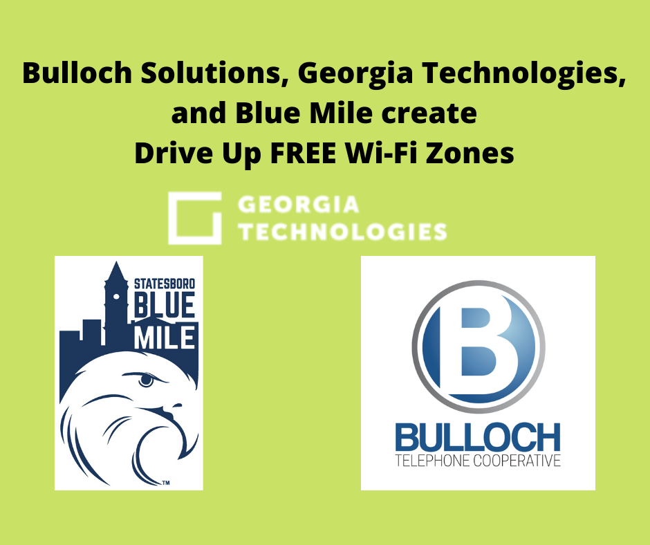 Bulloch Solutions, Georgia Technologies, Blue Mile FREE Wi-Fi Zones