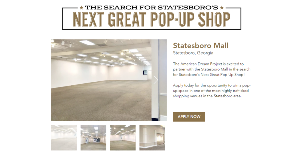 Statesboro Mall Pop-up shop