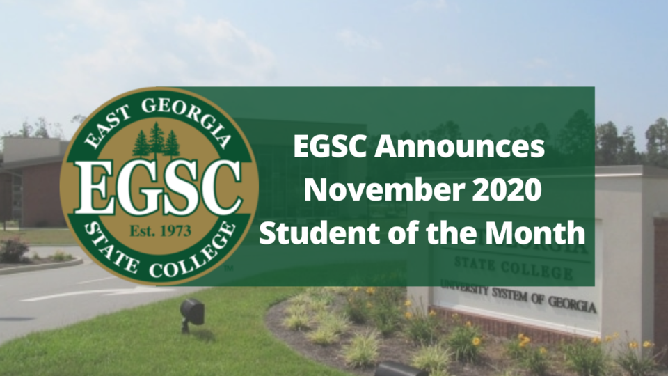 EGSC Announces November 2020 Student of the Month