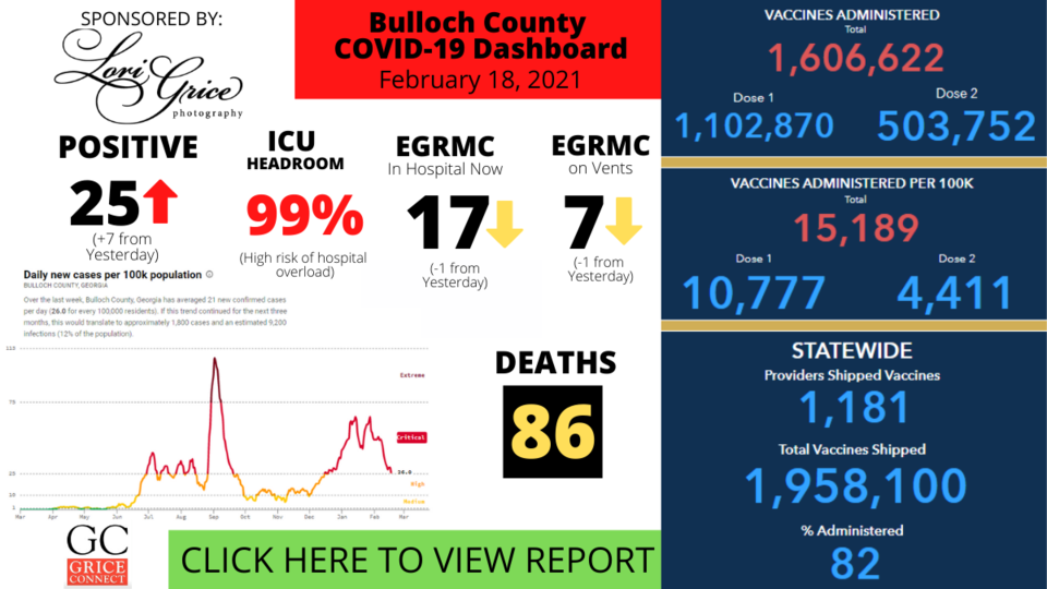 021821Bulloch County COVID-19 Report 021721