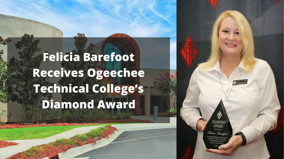 Felicia Barefoot Receives Ogeechee Technical College’s Diamond Award