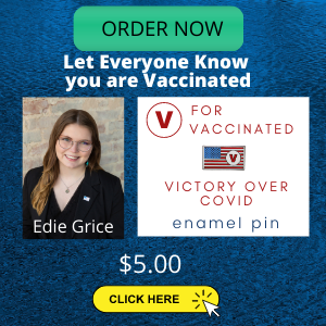 Edie Grice Vaccine Pin