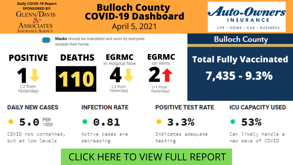 040521Bulloch County COVID-19 Report