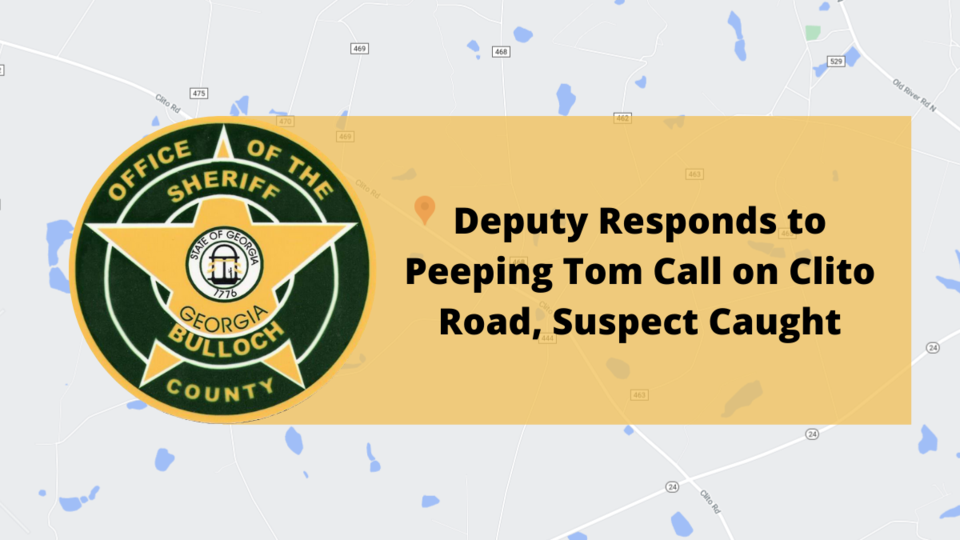Deputy Responds to Peeping Tom Call on Clito Road, Suspect Caught