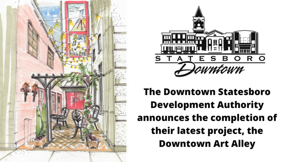 The Downtown Statesboro Development Authority announces the completion of their latest project, the Downtown Art Alley
