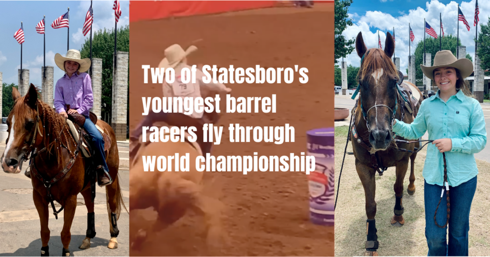 Two of Statesboro&#8217;s youngest barrel racers fly through world championship-2