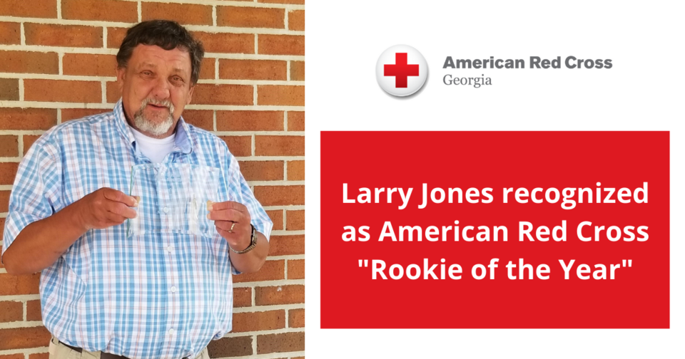 Larry Jones recognized as American Red Cross Rookie of the Year