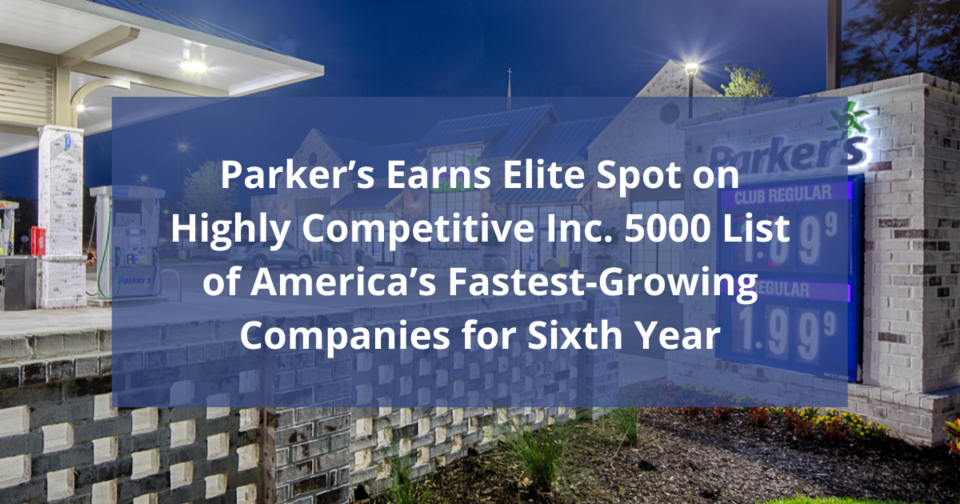 Parker’s Earns Elite Spot on Highly Competitive Inc. 5000 List of America’s Fastest-Growing Companies for Sixth Year