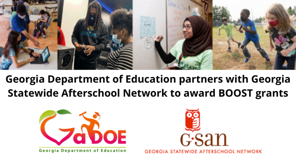 Georgia Department of Education partners with Georgia Statewide Afterschool Network to award BOOST grants