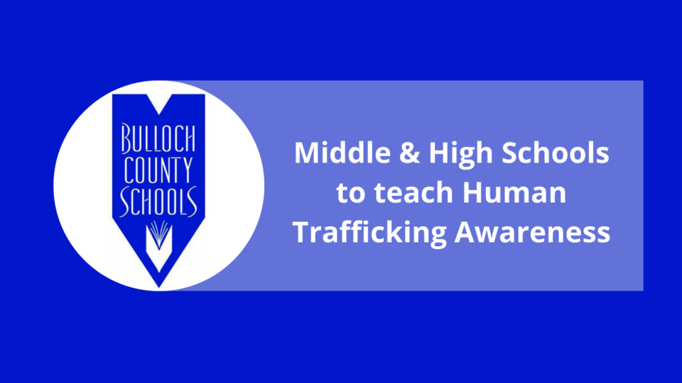 Middle &#038; High Schools to teach Human Trafficking Awareness