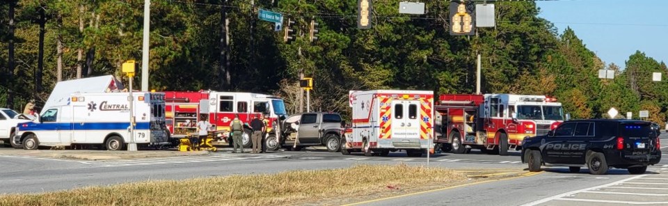 overturned ambulance