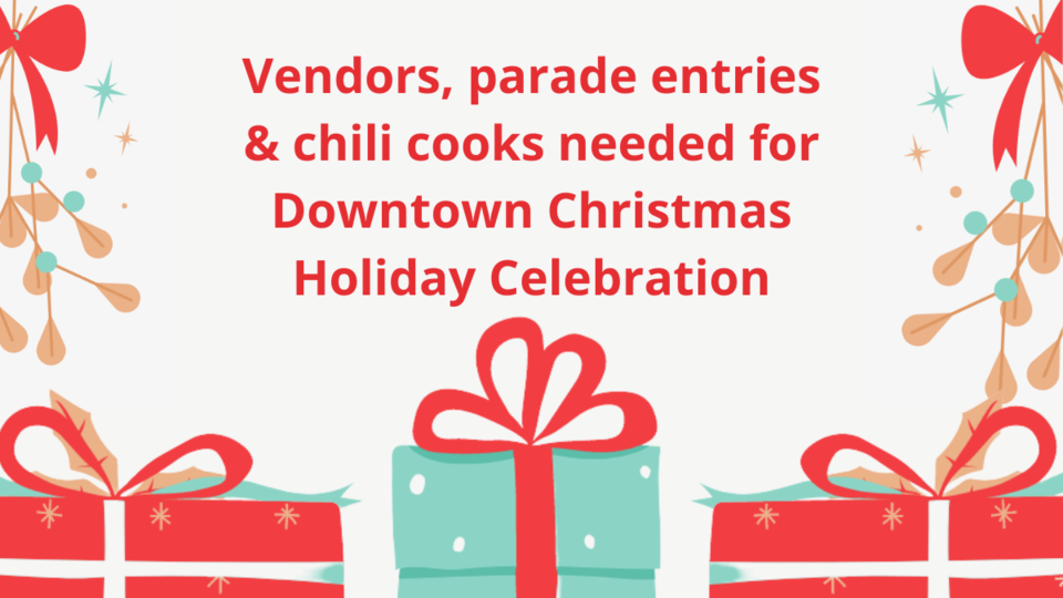 Vendors, Parade entries &#038; chili cooks needed for Downtown Christmas Holiday celebration