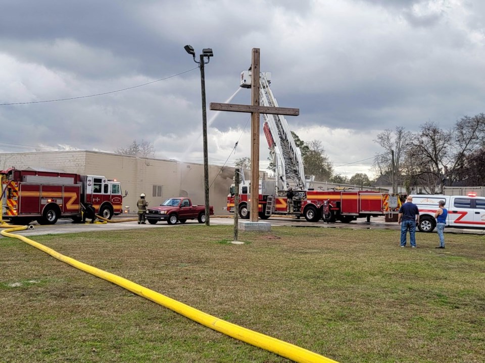 commercial building fire