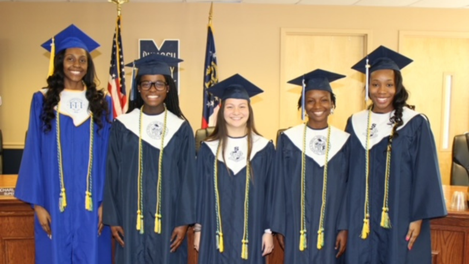 De’Neshia Jones (SEBMS), Amonica Kirkland (PMHS), Kailana Low (LCMS), Aisley Scarboro (PMHS), and Amaya Brown (LCMS)