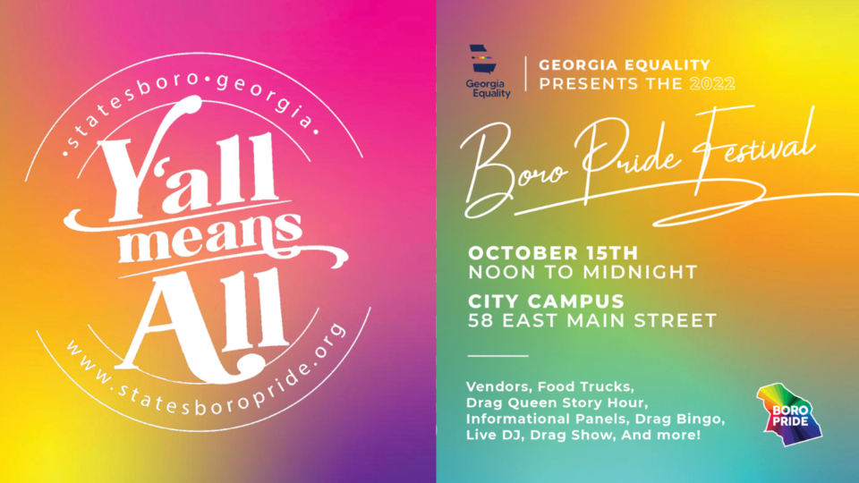 Georgia Equality Presents Boro Pride Festival October 15