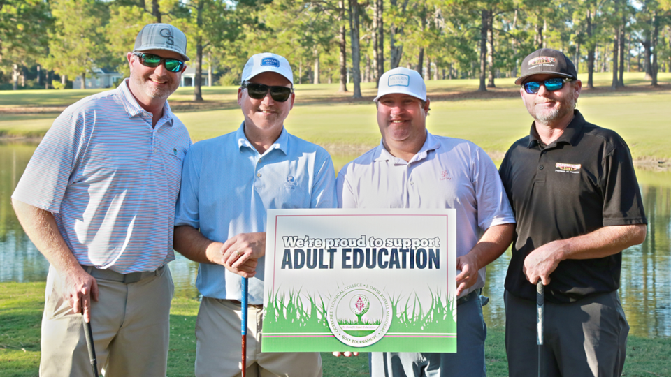 22 teams recently competed in the annual J. David Russell Memorial Golf Tournament at Forest Heights Country Club in Statesboro to raise funds for Adult Education and Adult