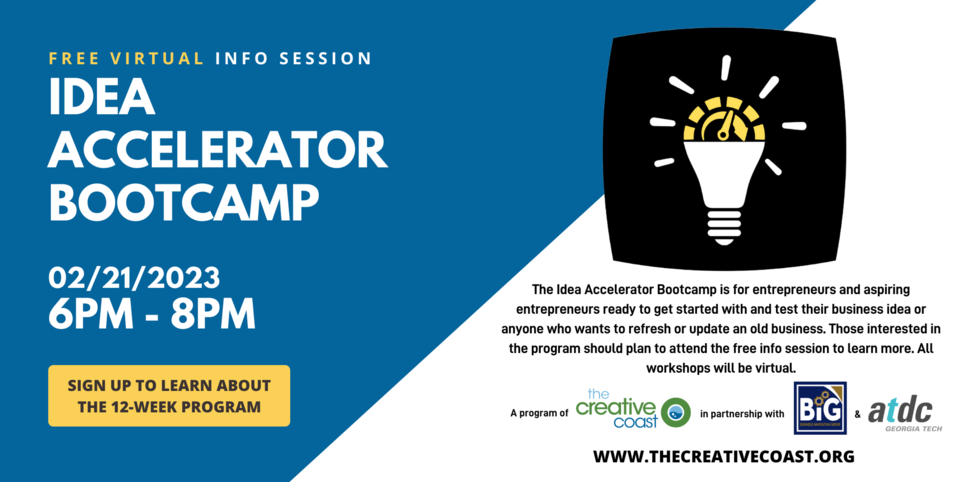 2023 Idea Accelerator Bootcamp &#8211; Info Session Graphic