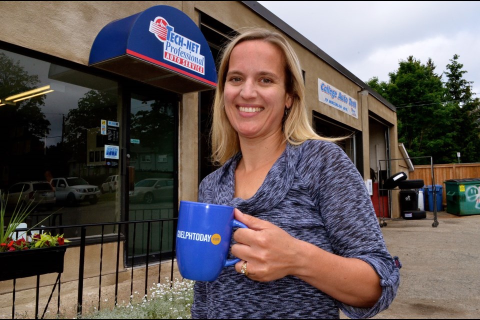 Jaime Hamilton is the new owner of College Auto Tech on Waterloo Avenue and the third generation in her family to go into the automotive repair business. Troy Bridgeman for GuelphToday