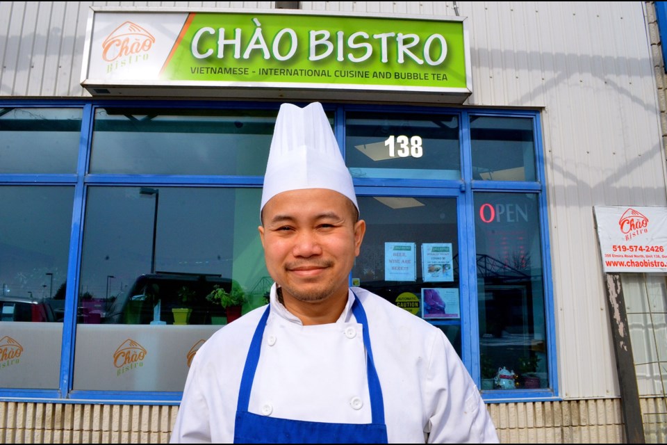 Billy Nguyen outside Chao Bistro. Troy Bridgeman for GuelphToday