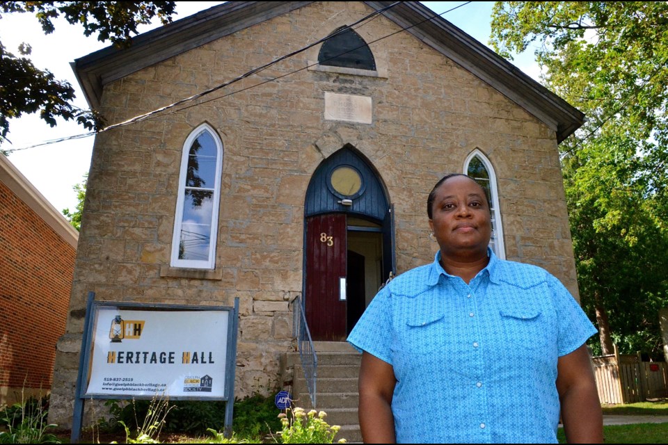 Denise Francis from the Guelph Black Heritage Society outside Heritage Hall on Essex Street. Troy Bridgeman for GuelphToday.com