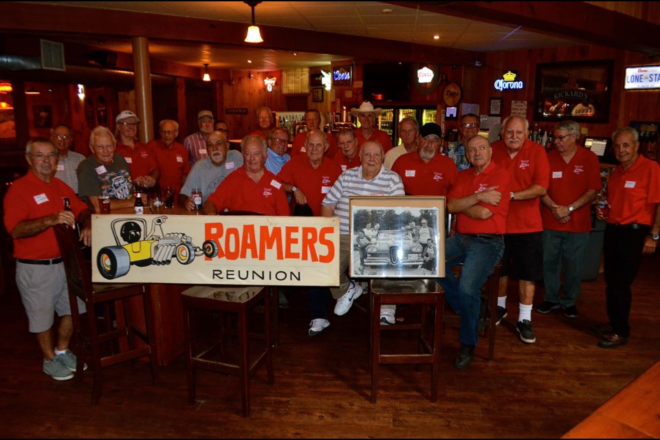 Surviving members of the Roamers Car Club during the 61 Anniversary at the Stamped Ranch.  Troy Bridgeman for GuelphToday.com