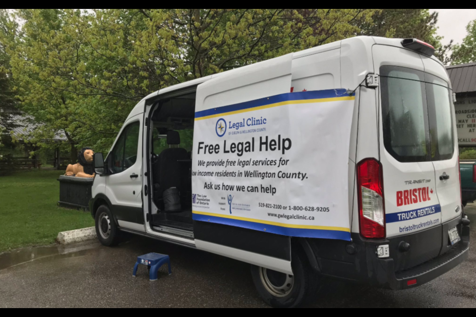 The law van parked at Waterside Park in Rockwood. Supplied Photo.