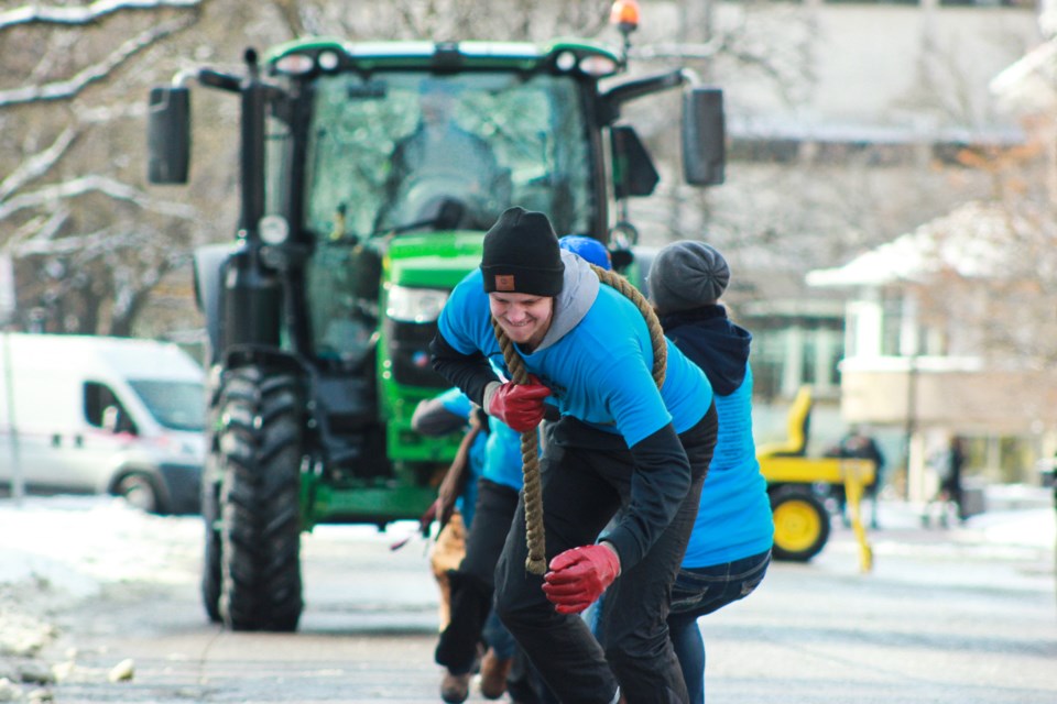 Tractor for Tots program at the University of Guelph sees students pull 10,000 pound tractors. Anam Khan/GuelphToday