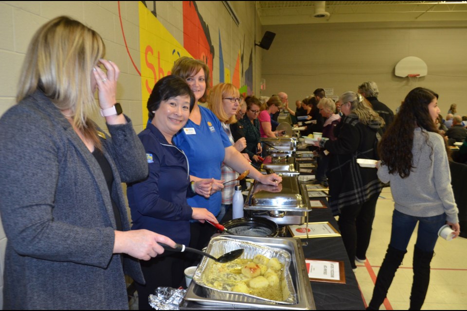 Volunteers were happy to serve during the Shelldale Family Gateway Winter Warm-Up lunch fundraiser. Troy Bridgeman/GuelphToday