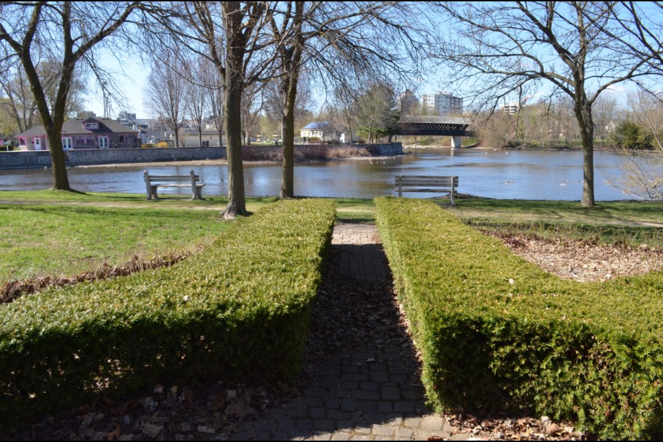 A memorial hedge in Marianne's Park is located where the Eramosa River joins the Speed River. Troy Bridgeman/GuelphToday