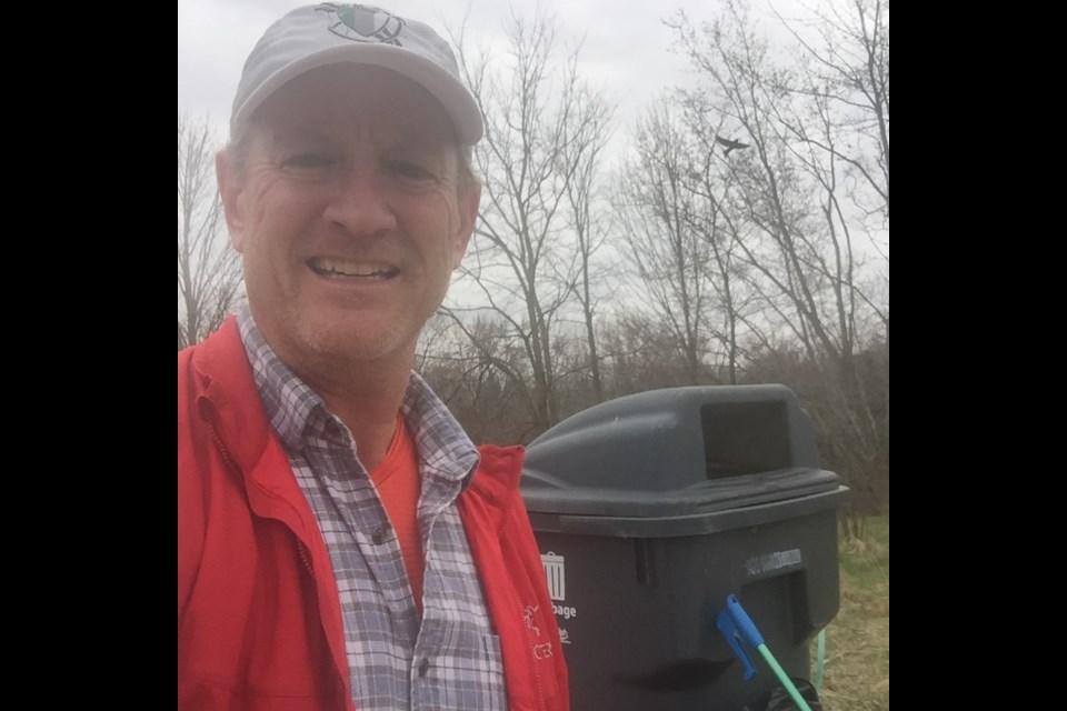 Bill Summers smiles on a recent cleaning mission in Guelph. Supplied photo