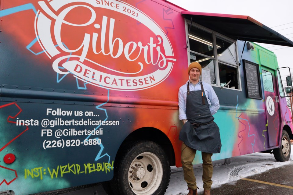 Kyle Corbin's food truck, Gilbert's Delicatessen is named for his late grandfather who taught him how to cook. 