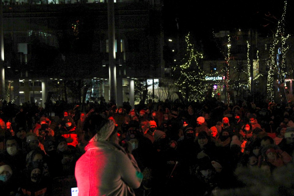 Roughly 1,000 people gathered at City Hall for the annual Mayor's Tree Lighting Ceremony. Last year, the event was cancelled due to COVID. This year, Guelphites were in jolly spirits as they sang and danced to Christmas carols. 