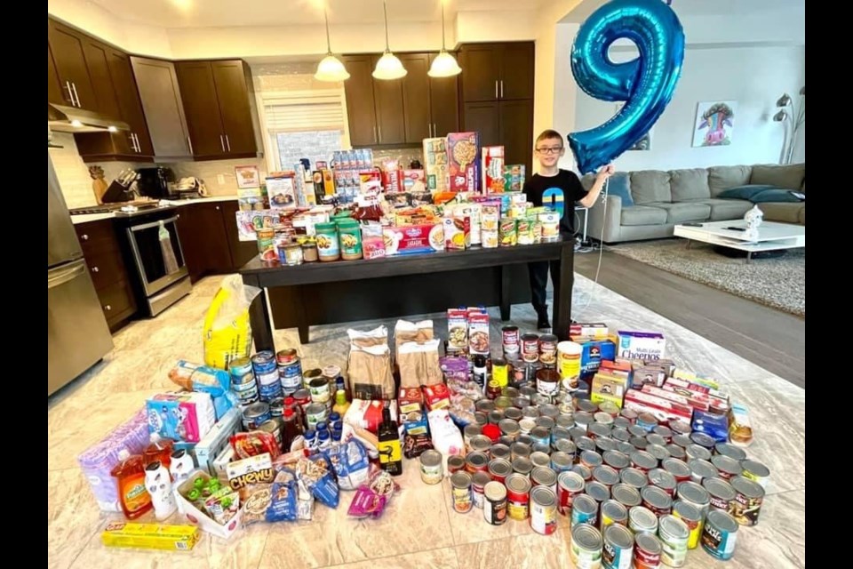 Last year, Ethan Millman collected over 800 pounds of food with the help of the community. He later donated the food to the Guelph Food Bank. His collections have increased every year. 