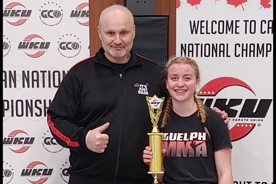 Molly Martin won her division in kick light and K1 kickboxing at the Canadian Nationals Championships World Karate and Kickboxing tournament held in in Calgary from May 5-7. 